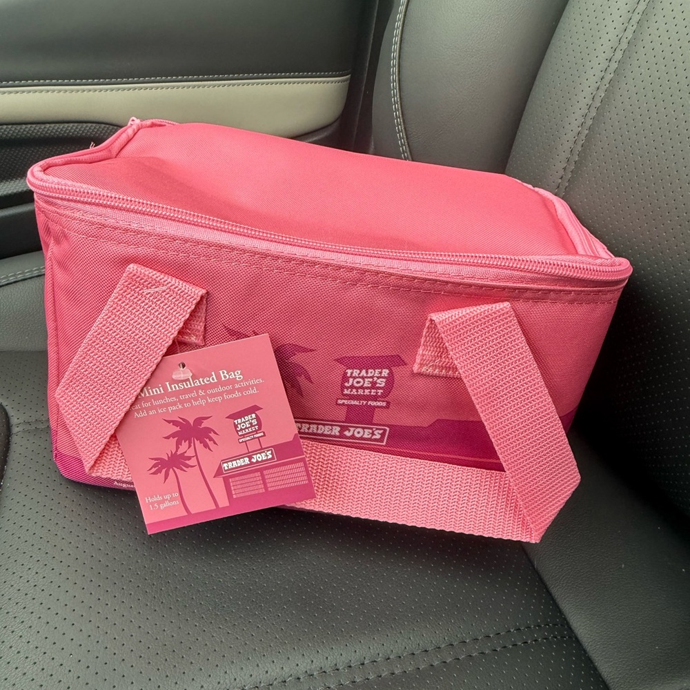 New Trader Joe’s mini insulated cooler bag - pink